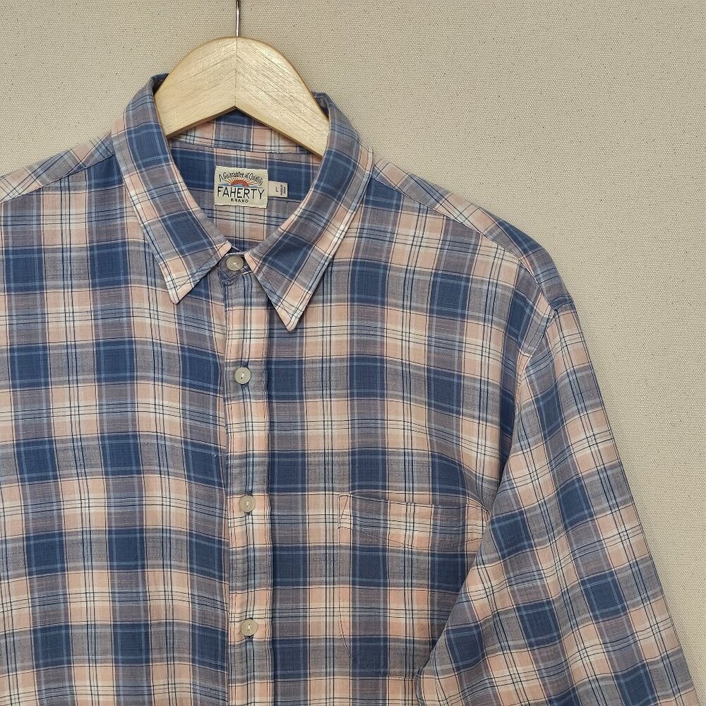 Faherty Long Sleeve Button Down L